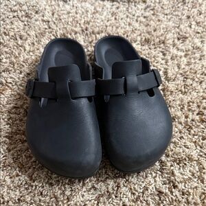 Birkenstock Kids Black Slip-On Slippers
